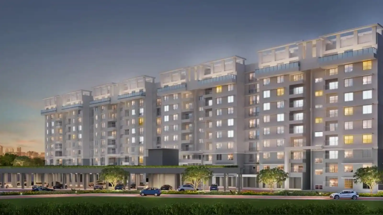 Purva-Promenade-elevation-night